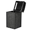Alpine Industries 40 Gallon Stone Steel All-Weather Commercial Outdoor Trash Can, Grey Stone Panel ALP471-40-GRYS - alternate 10